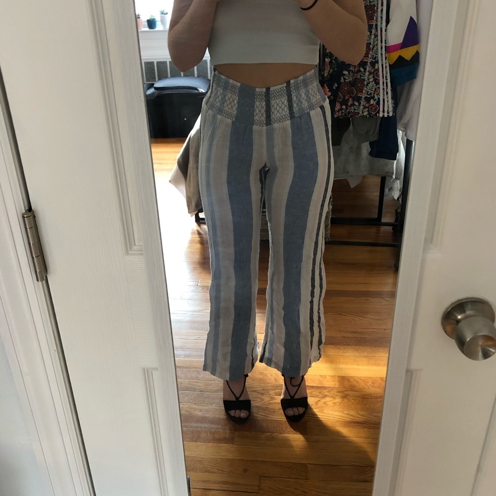 Stripped flare pants